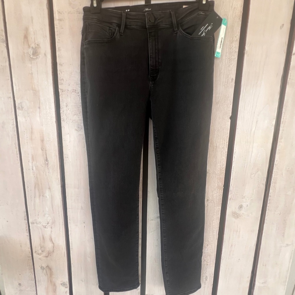 Mavi Kendra Straight Leg Jeans Women 31x30 Dark Smoke New High Rise Supersoft